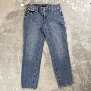 Talbots Women's 6 Flawless Five-Pocket Boyfriend Jeans Medium Wash Midrise 30x29